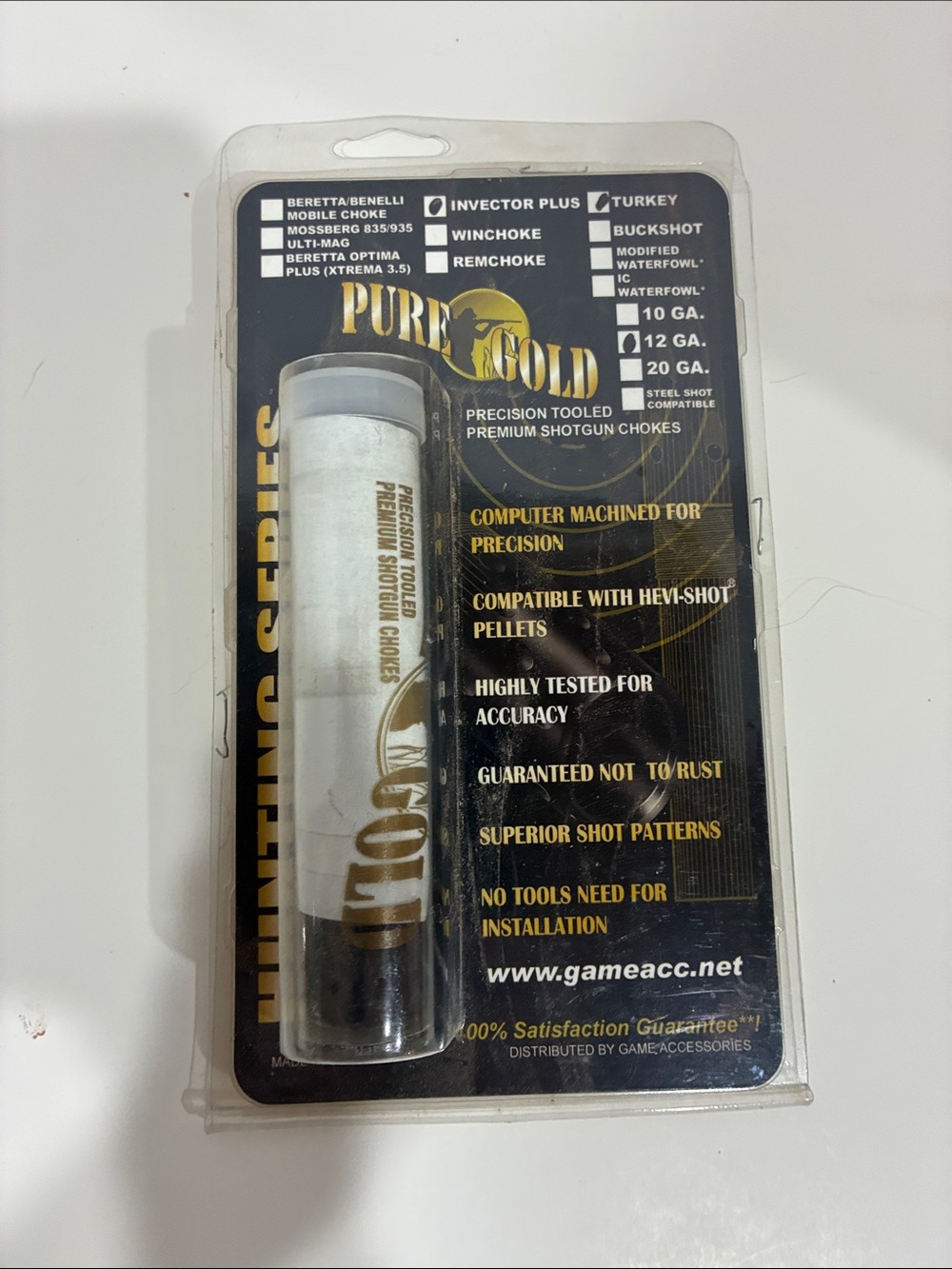Precision Shotgun Choke - White and Gold 12 Gauge Turkey
